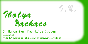 ibolya machacs business card